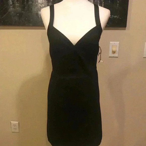 Haute Monde Black Glitter Dress-Size L - Picture 1 of 6